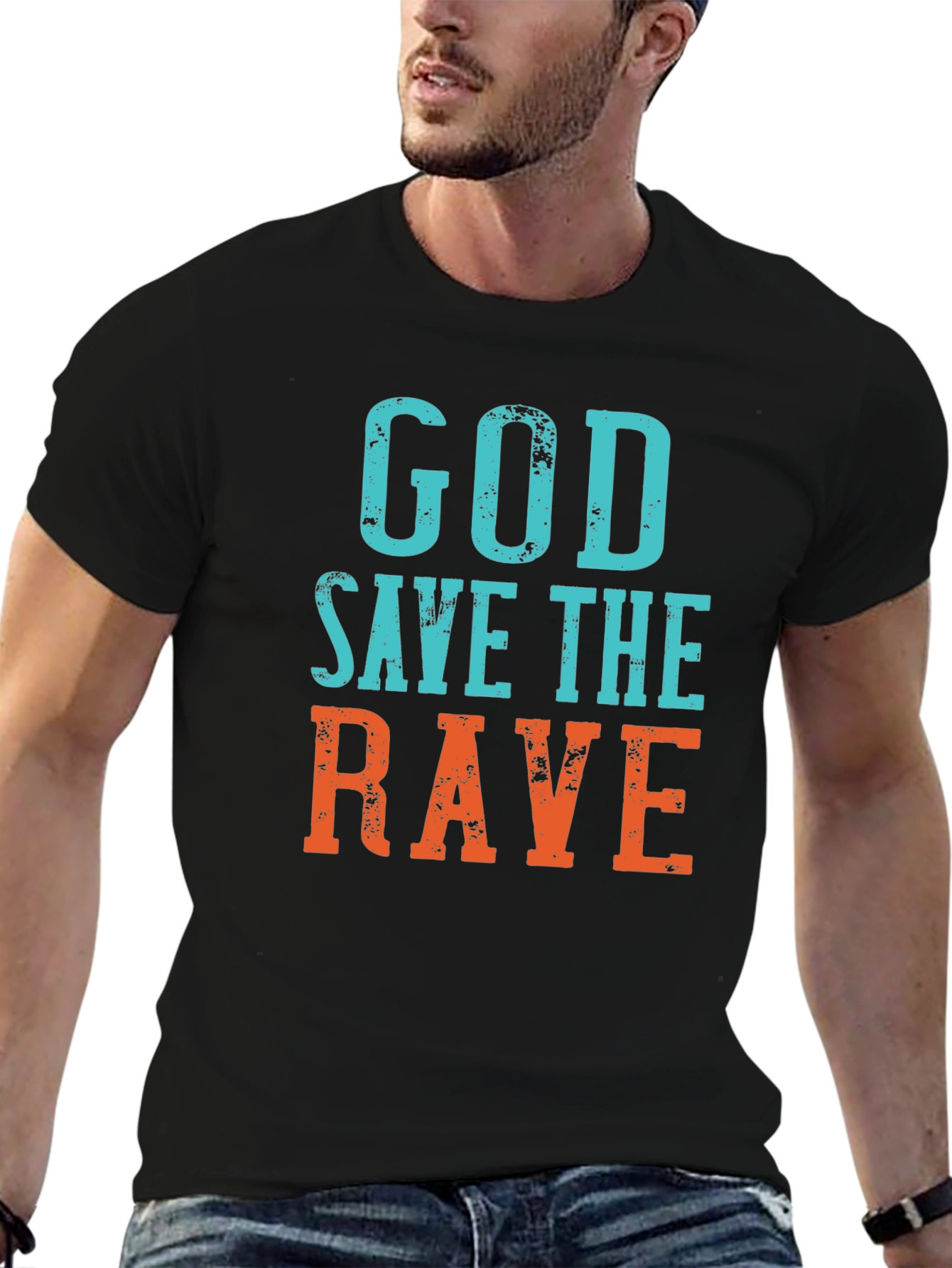 God Save The Rave Graphic Tee - Black