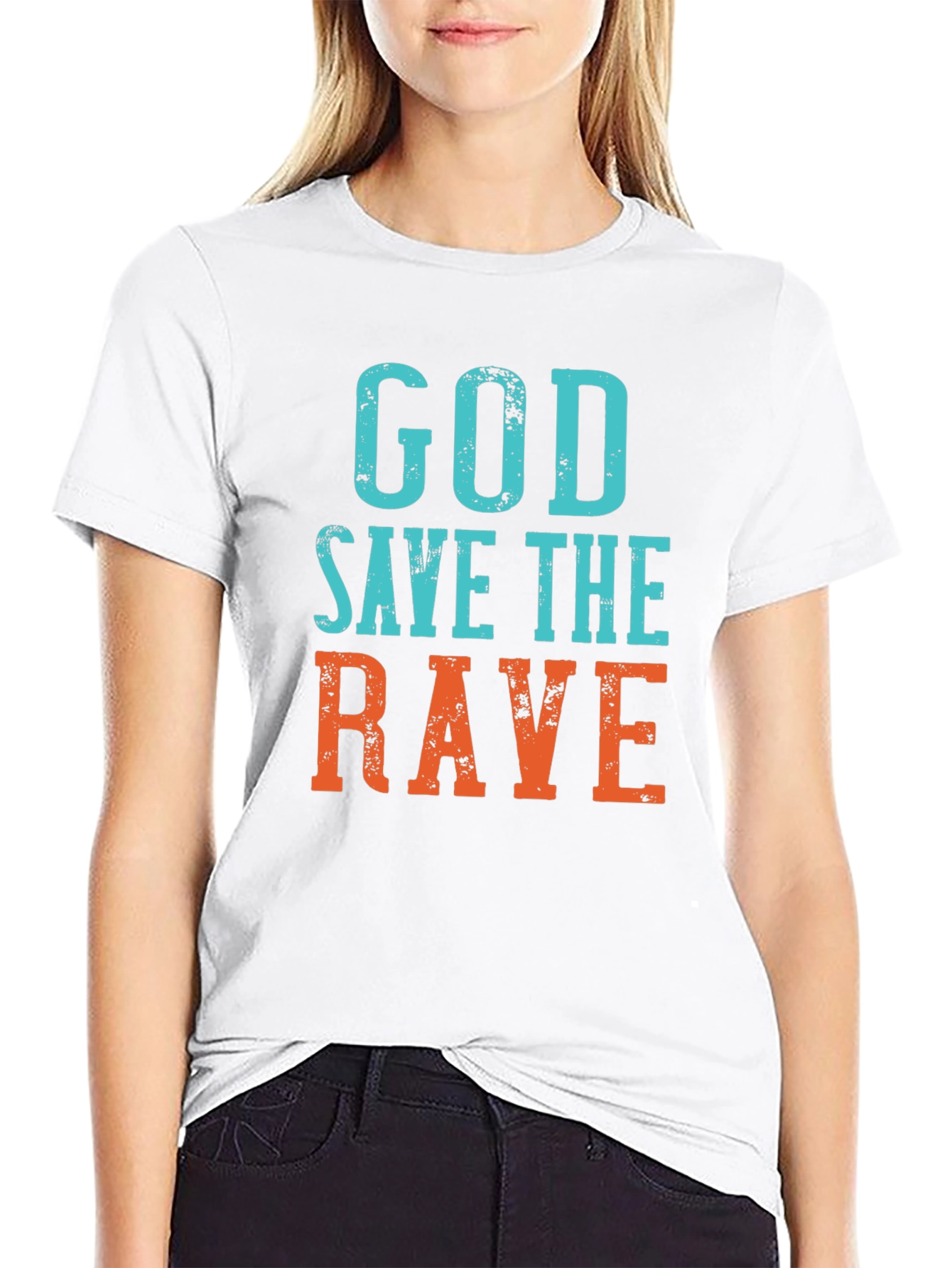 God Save The Rave Graphic Tee - Black
