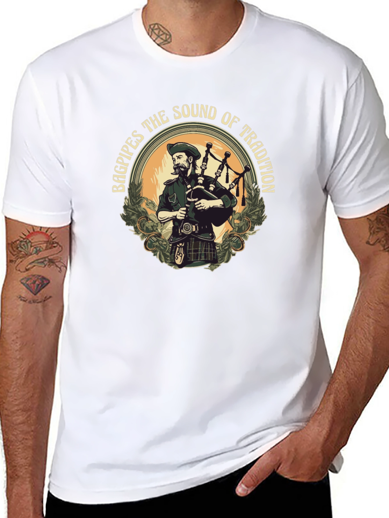 Bagpipes the Sound of Tradition Graphic T-Shirt