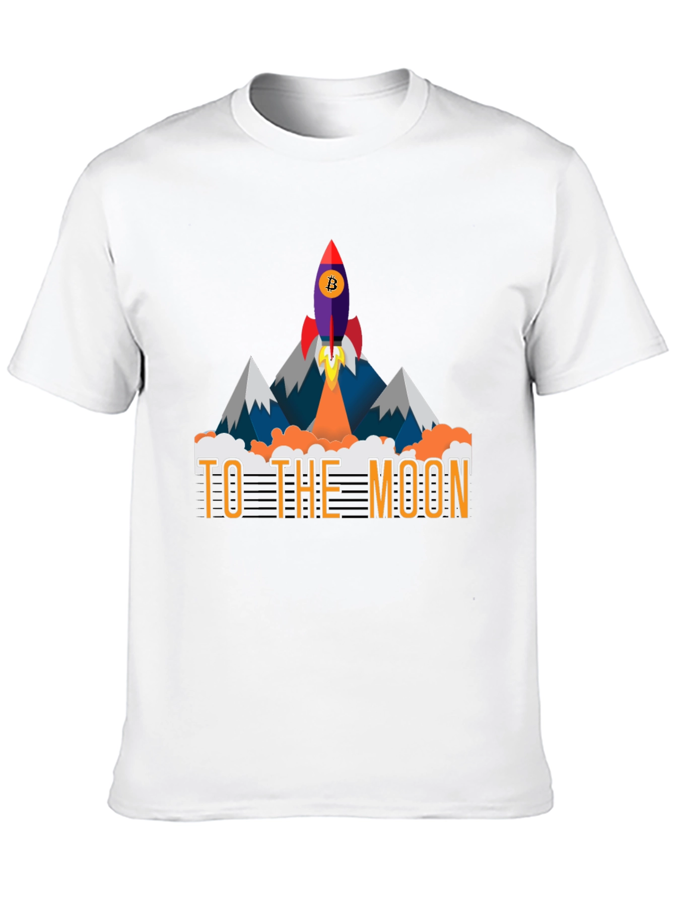 To The Moon Bitcoin Rocket Graphic Tee