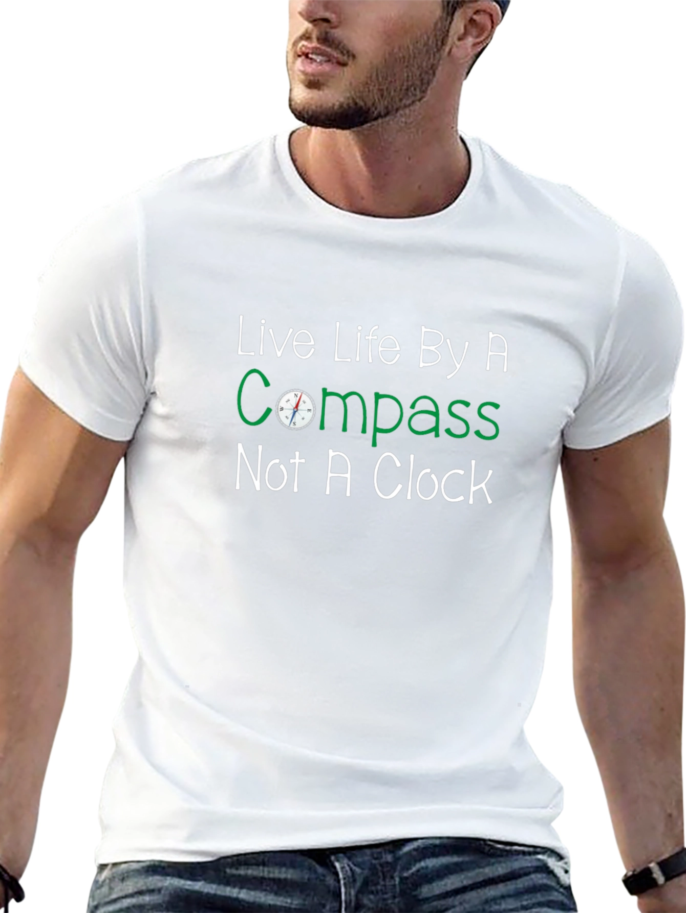 Live Life By A Compass Graphic Tee