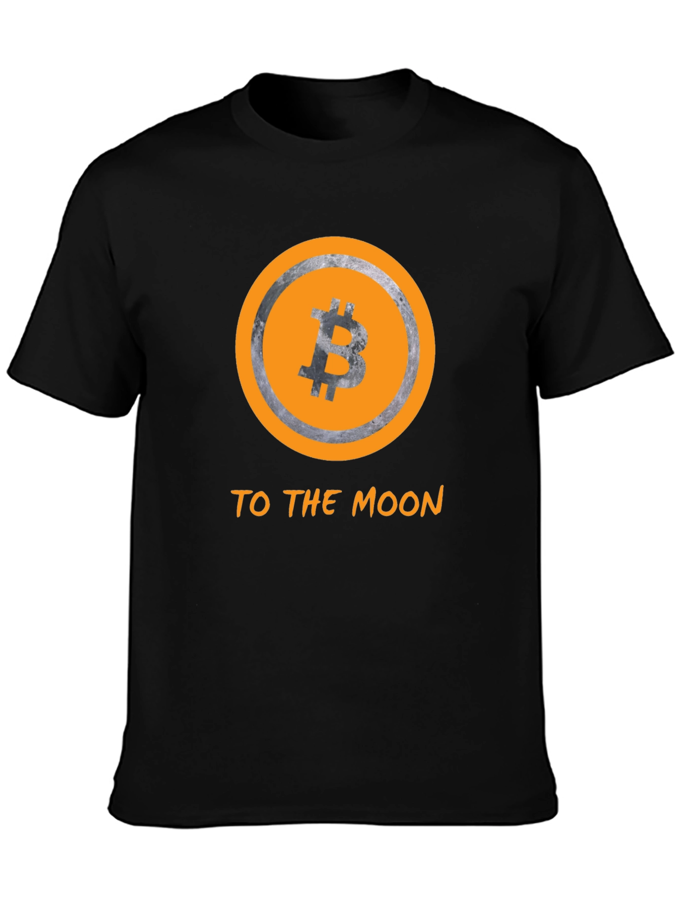 Bitcoin to the Moon Black T-Shirt