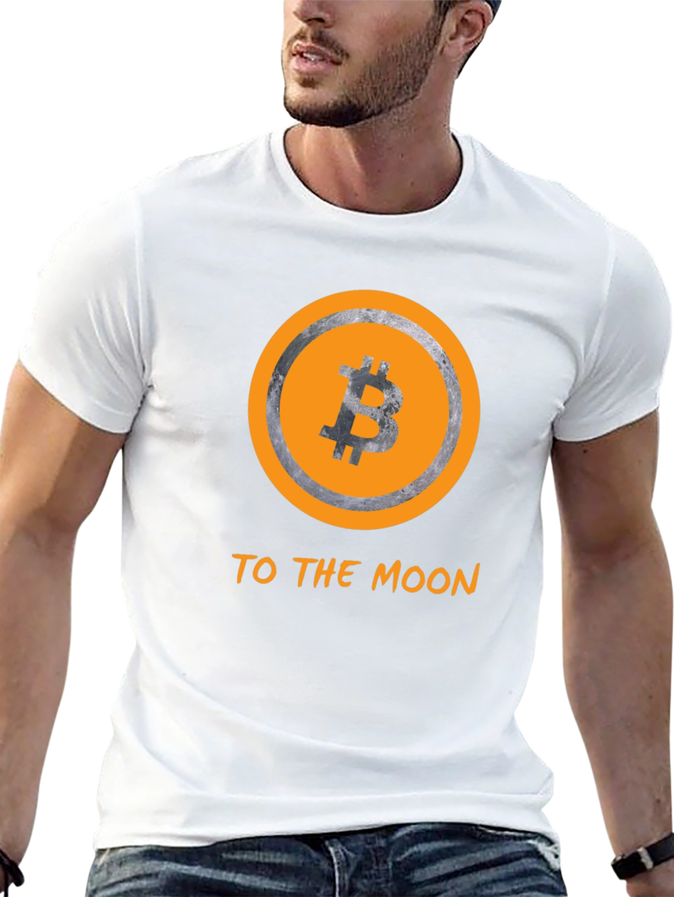Bitcoin to the Moon Black T-Shirt