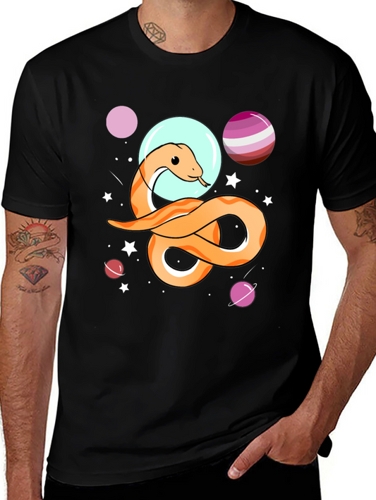 Space Snake Graphic Tee - Unisex Black T-Shirt