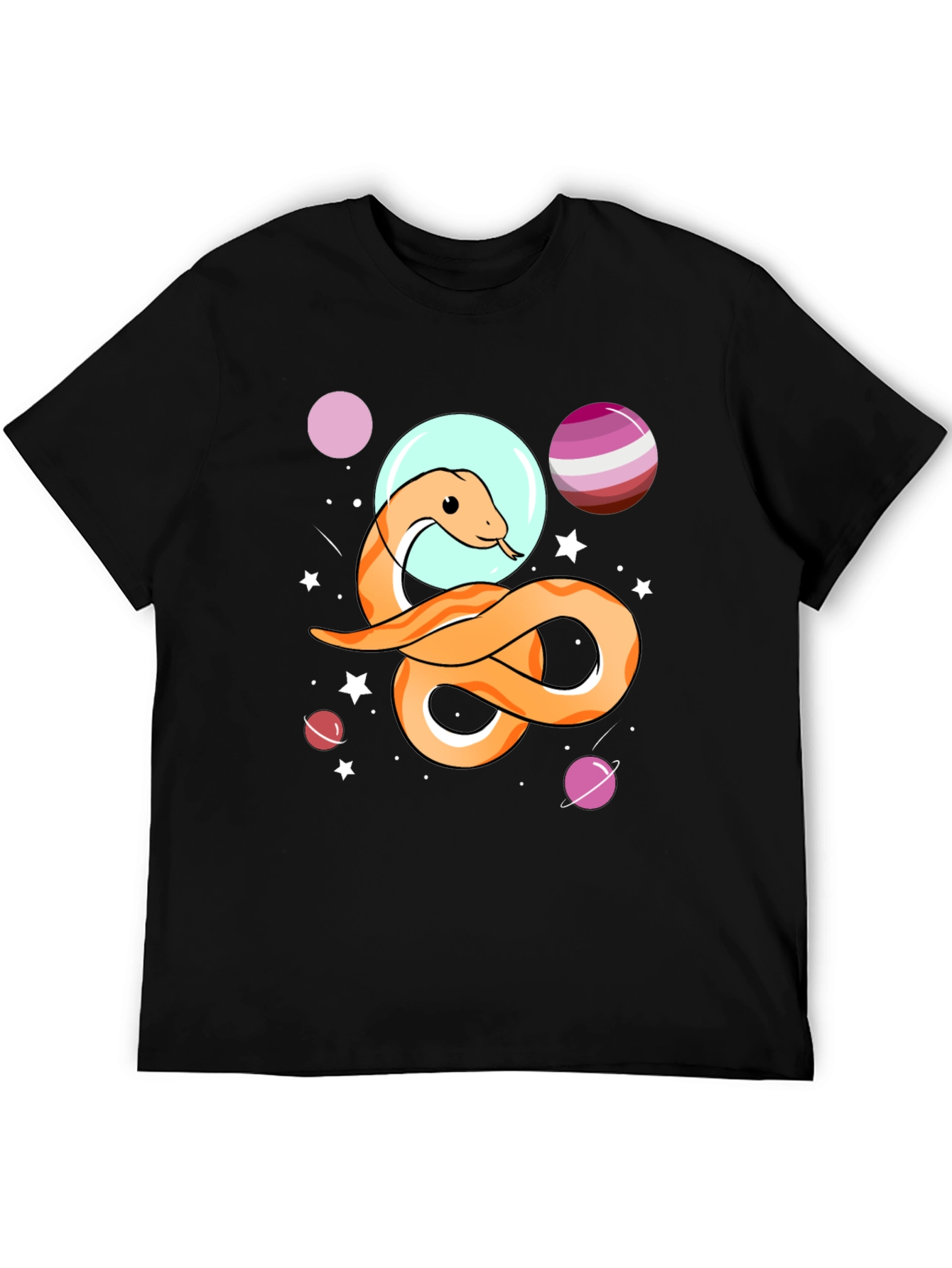 Space Snake Graphic Tee - Unisex Black T-Shirt