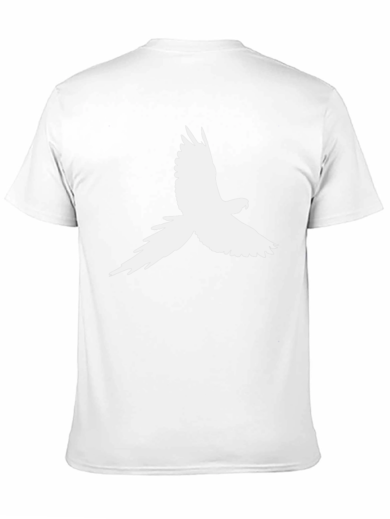 Parrot Silhouette Graphic Tee - Black Cotton T-Shirt