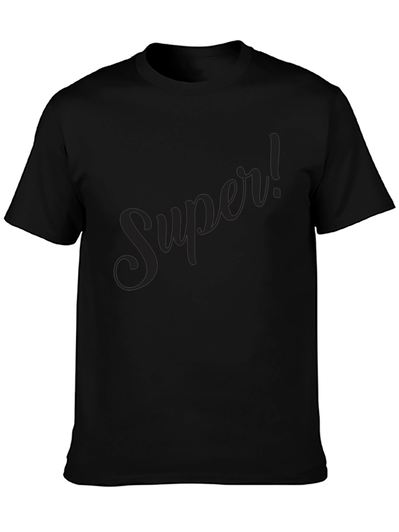 Super! Black Graphic Tee - Mens Classic Fit