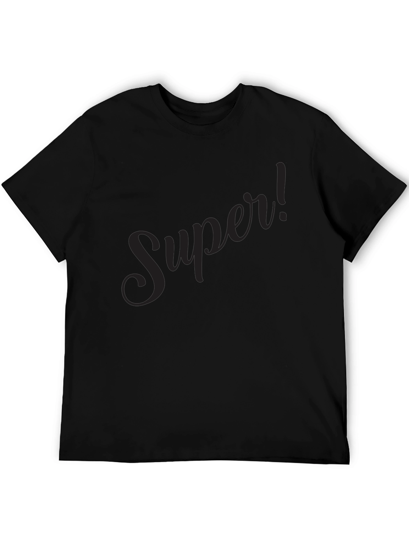 Super! Black Graphic Tee - Mens Classic Fit