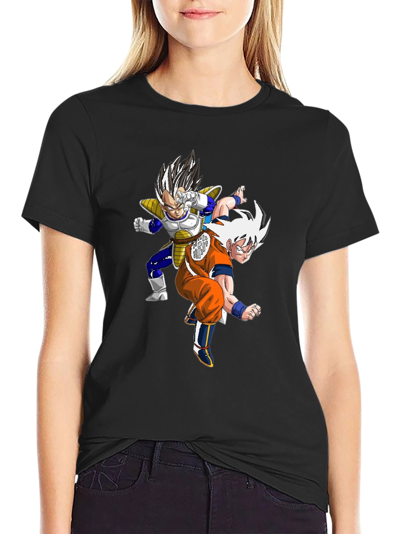 Dragon Ball Z Graphic Tee - Black Cotton Blend