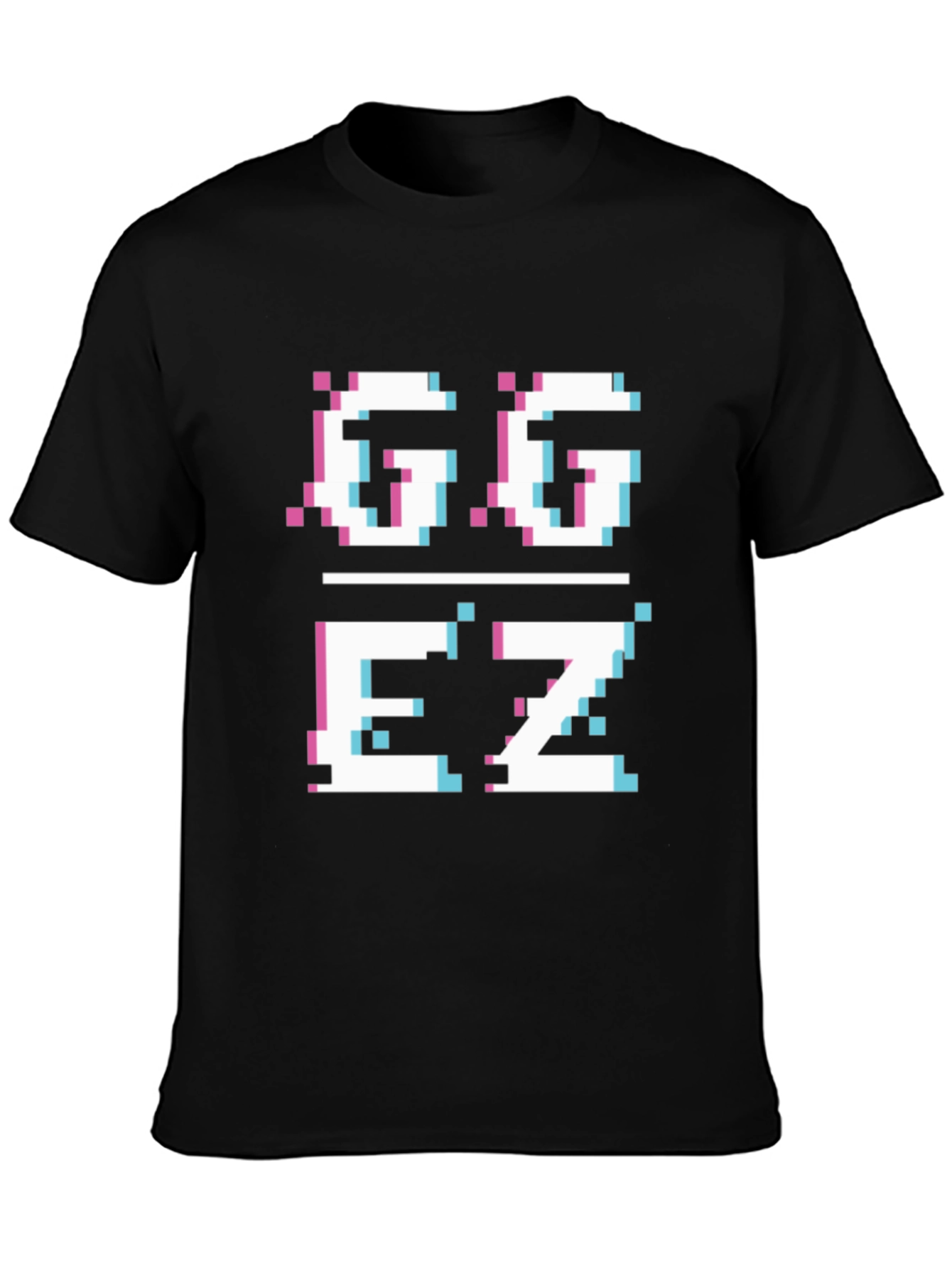 GGEZ Pixel Art Black T-Shirt - Gamer Style