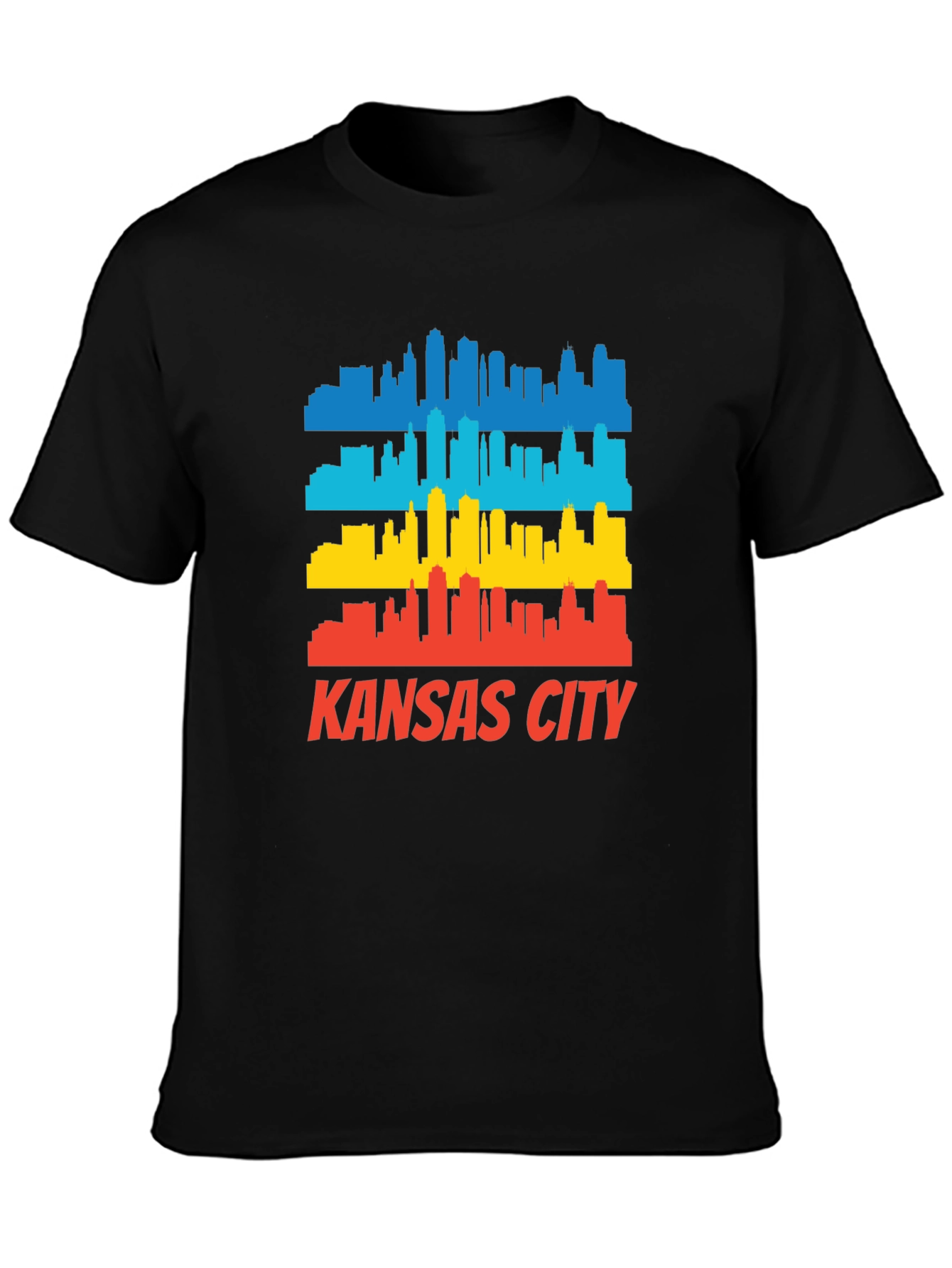 Kansas City Skyline Graphic Tee - Retro Cityscape T-Shirt
