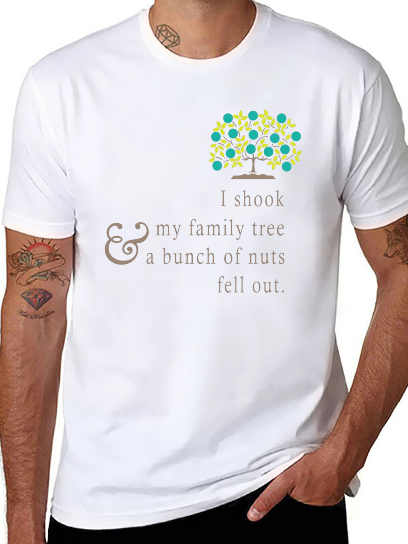 Funny Family Tree Black T-Shirt