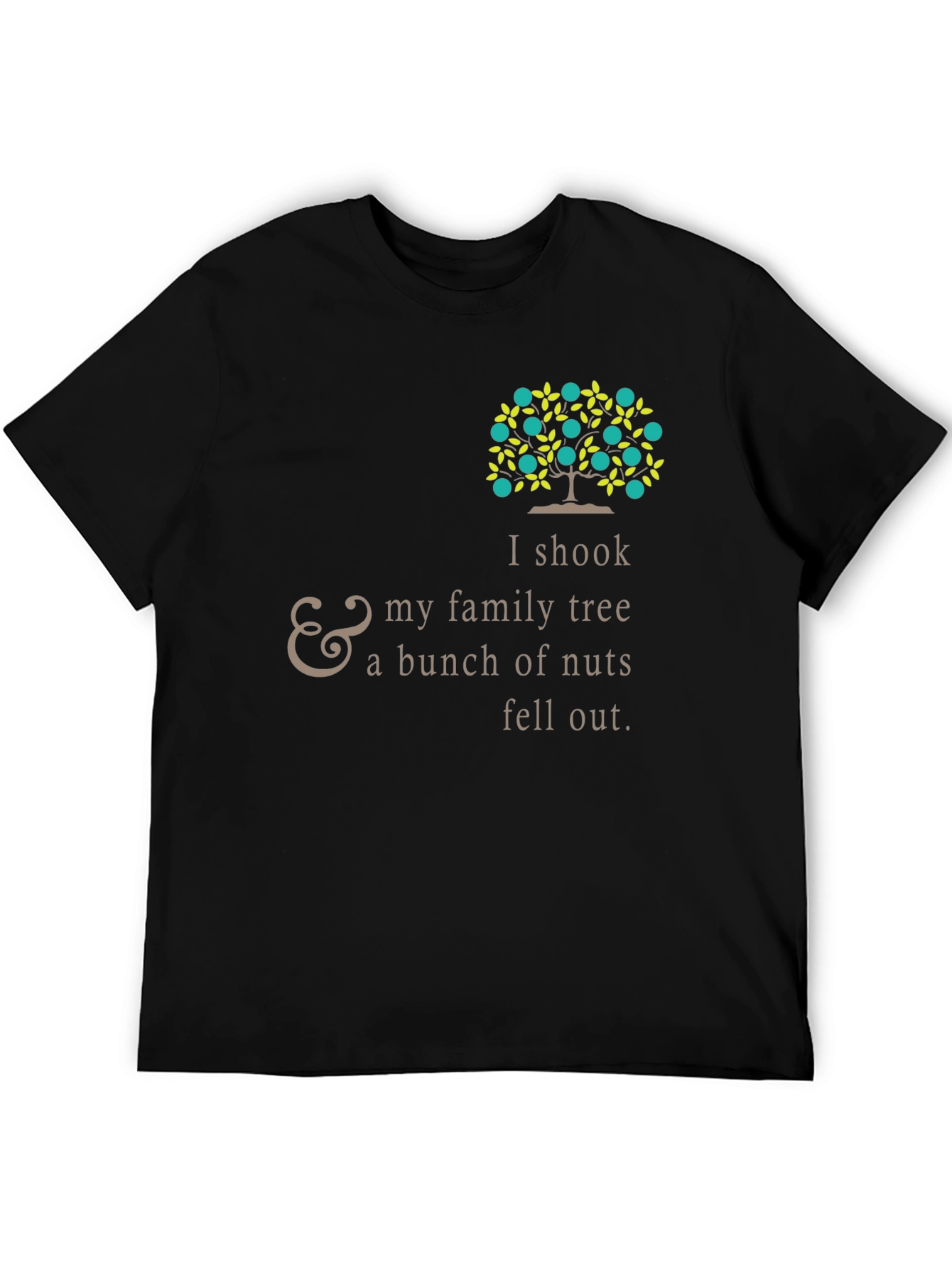 Funny Family Tree Black T-Shirt