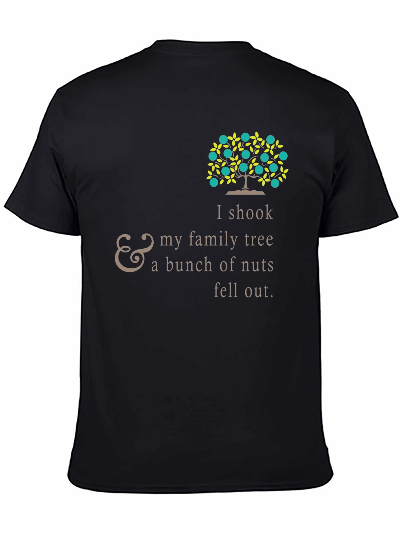 Funny Family Tree Black T-Shirt
