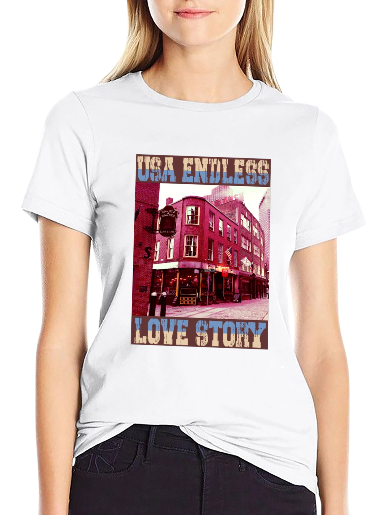 USA Endless Love Story Graphic Tee