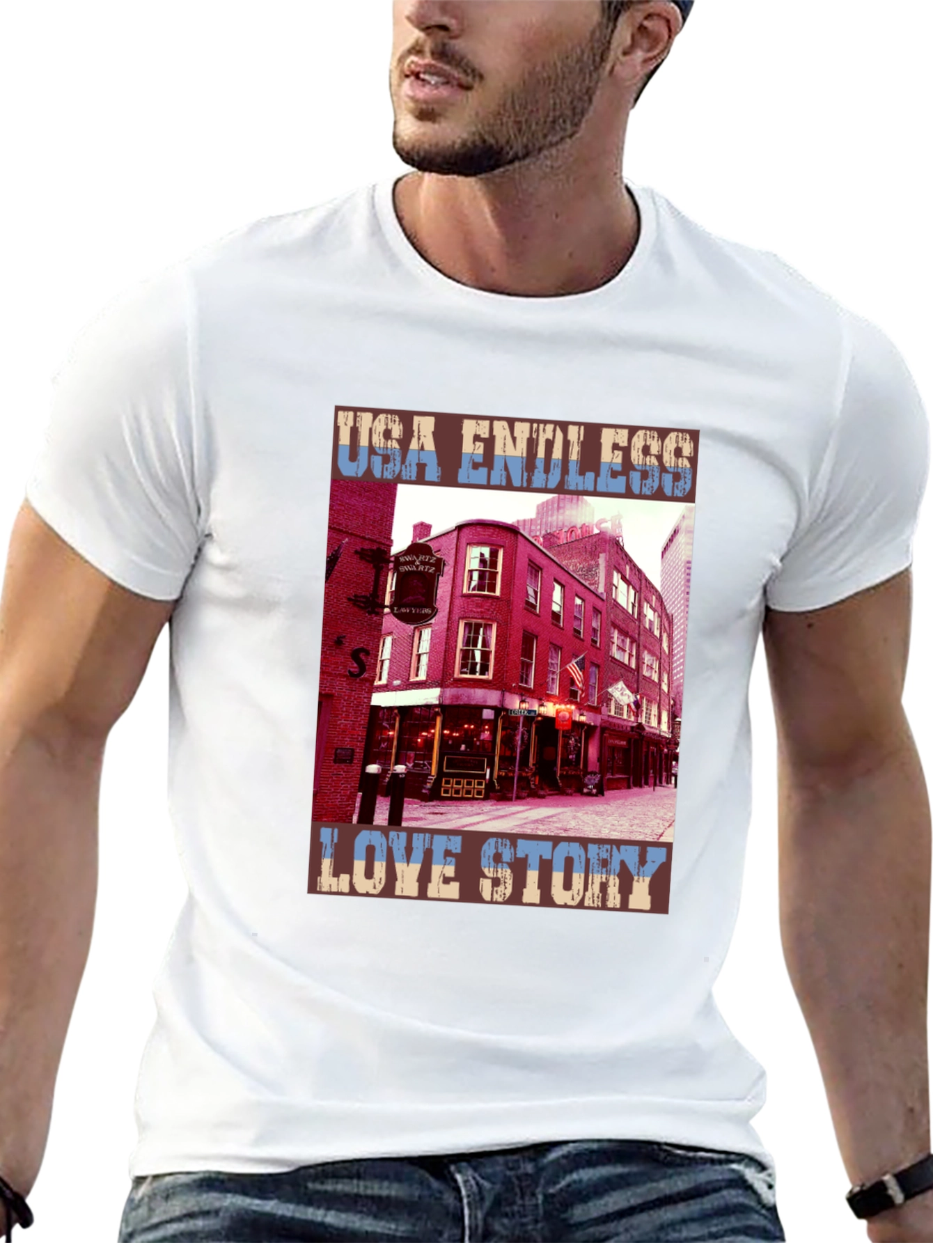 USA Endless Love Story Graphic Tee
