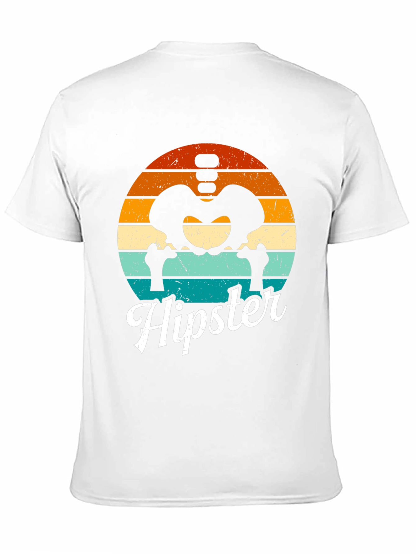 Hipster Skeleton Anatomy Graphic T-Shirt