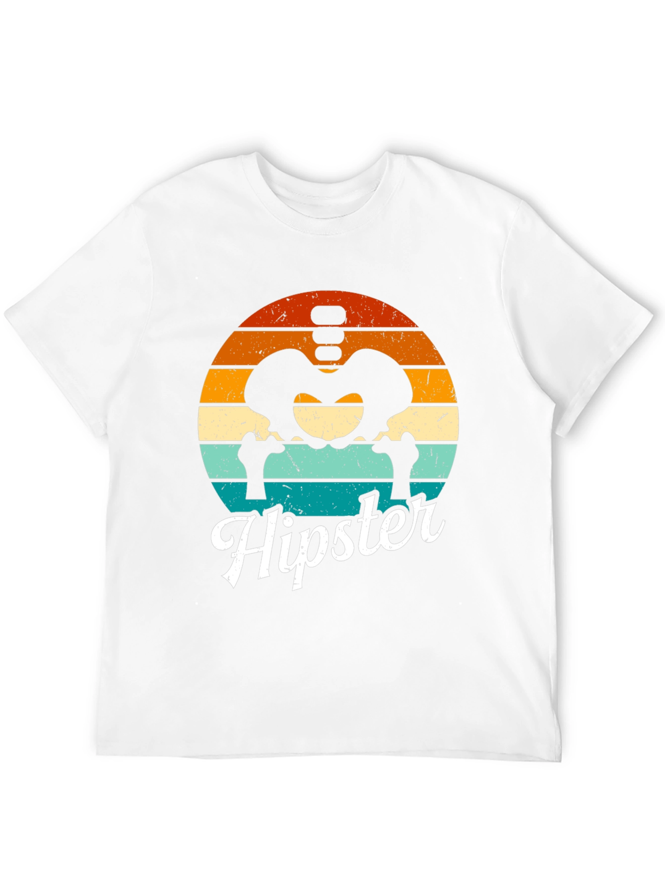Hipster Skeleton Anatomy Graphic T-Shirt