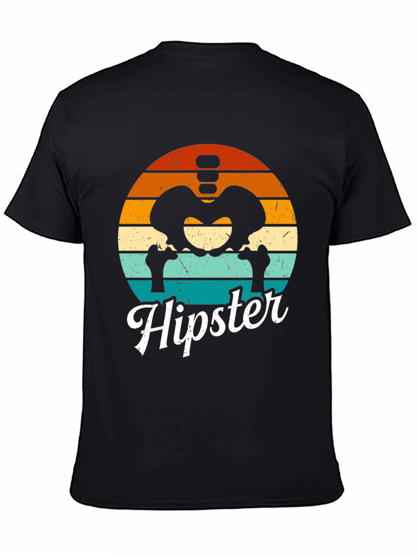 Hipster Skeleton Anatomy Graphic T-Shirt