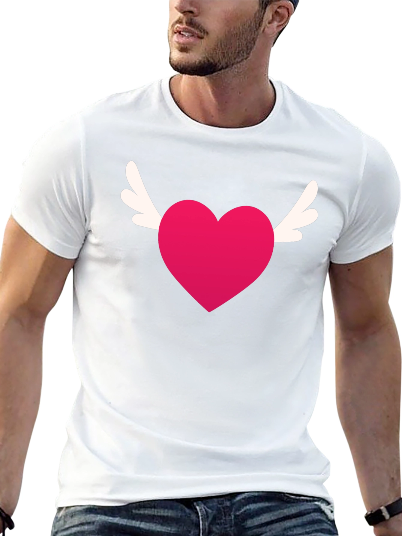 Winged Heart Tee - Black Graphic T-Shirt