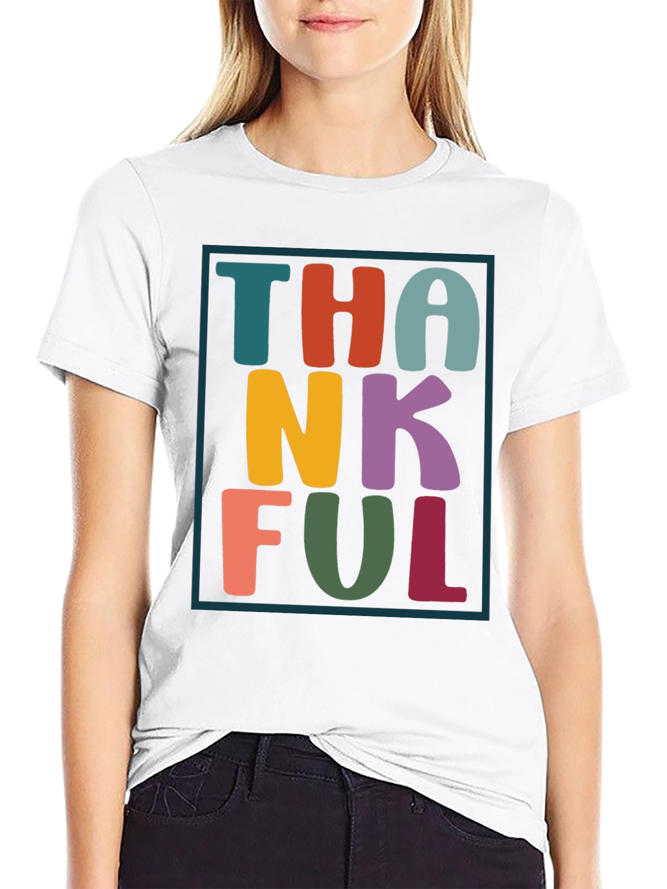 Thankful Graphic Tee - Festive Fall Apparel