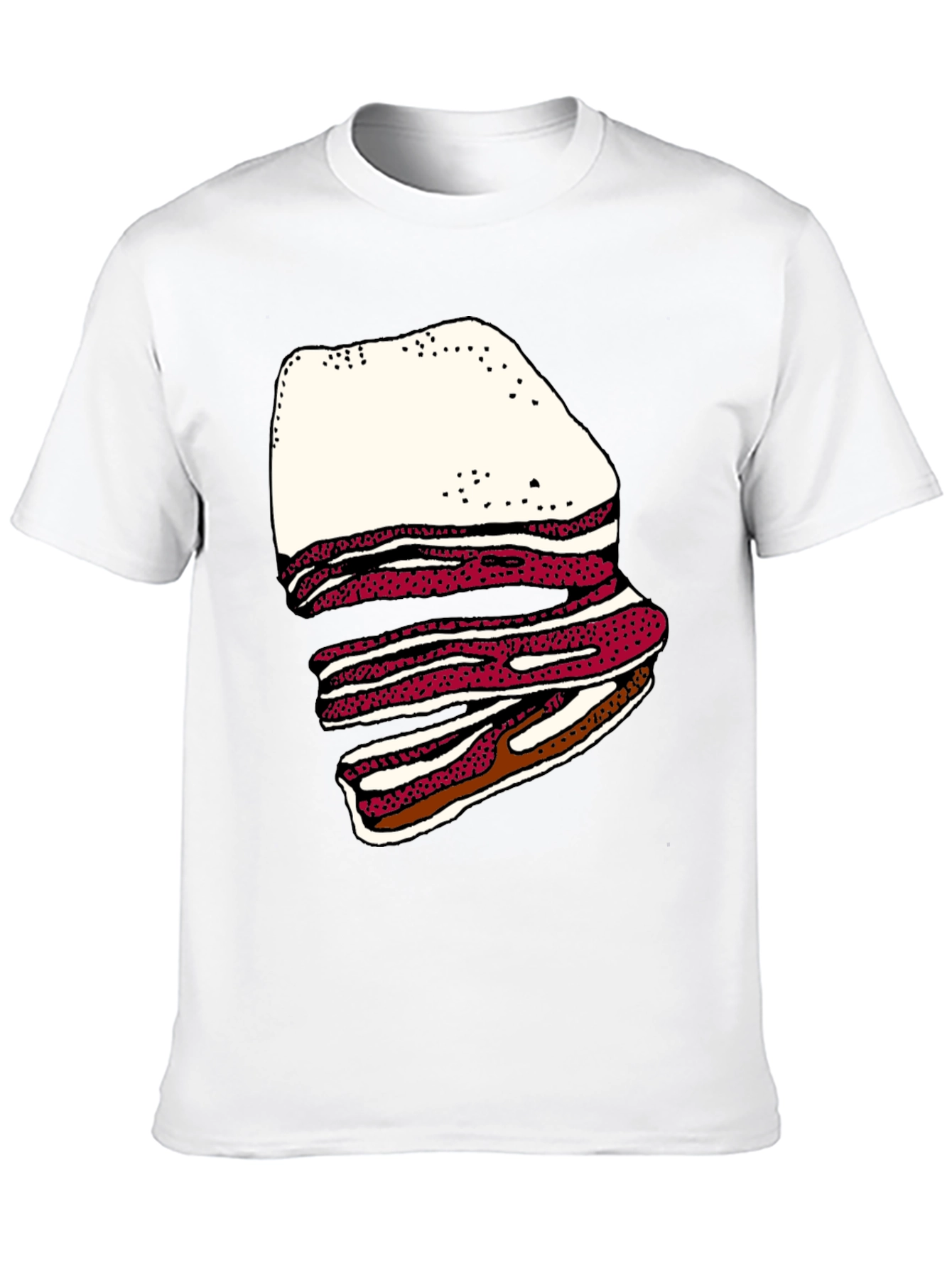 Bacon Stack Graphic T-Shirt - Casual Tee