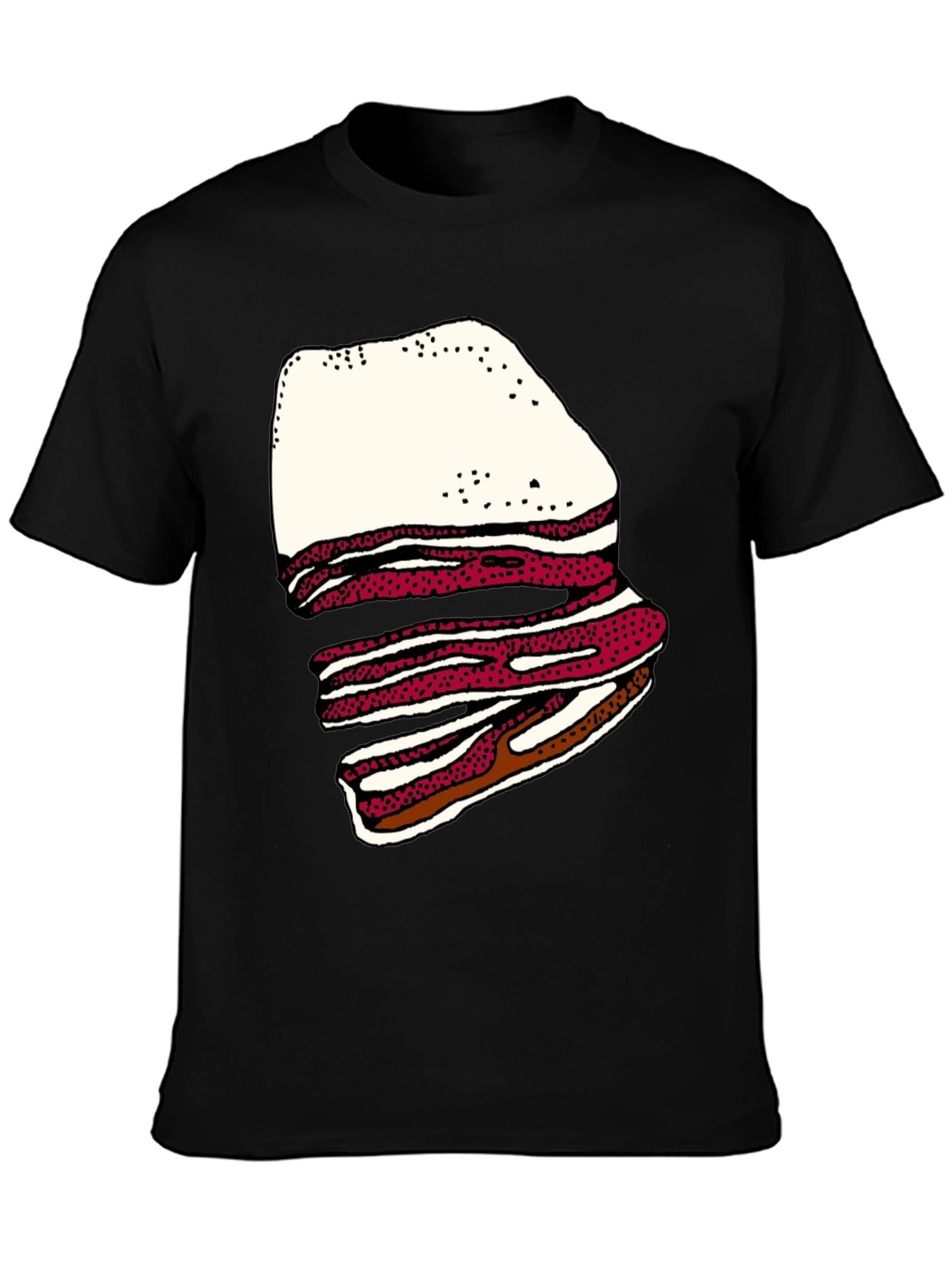Bacon Stack Graphic T-Shirt - Casual Tee