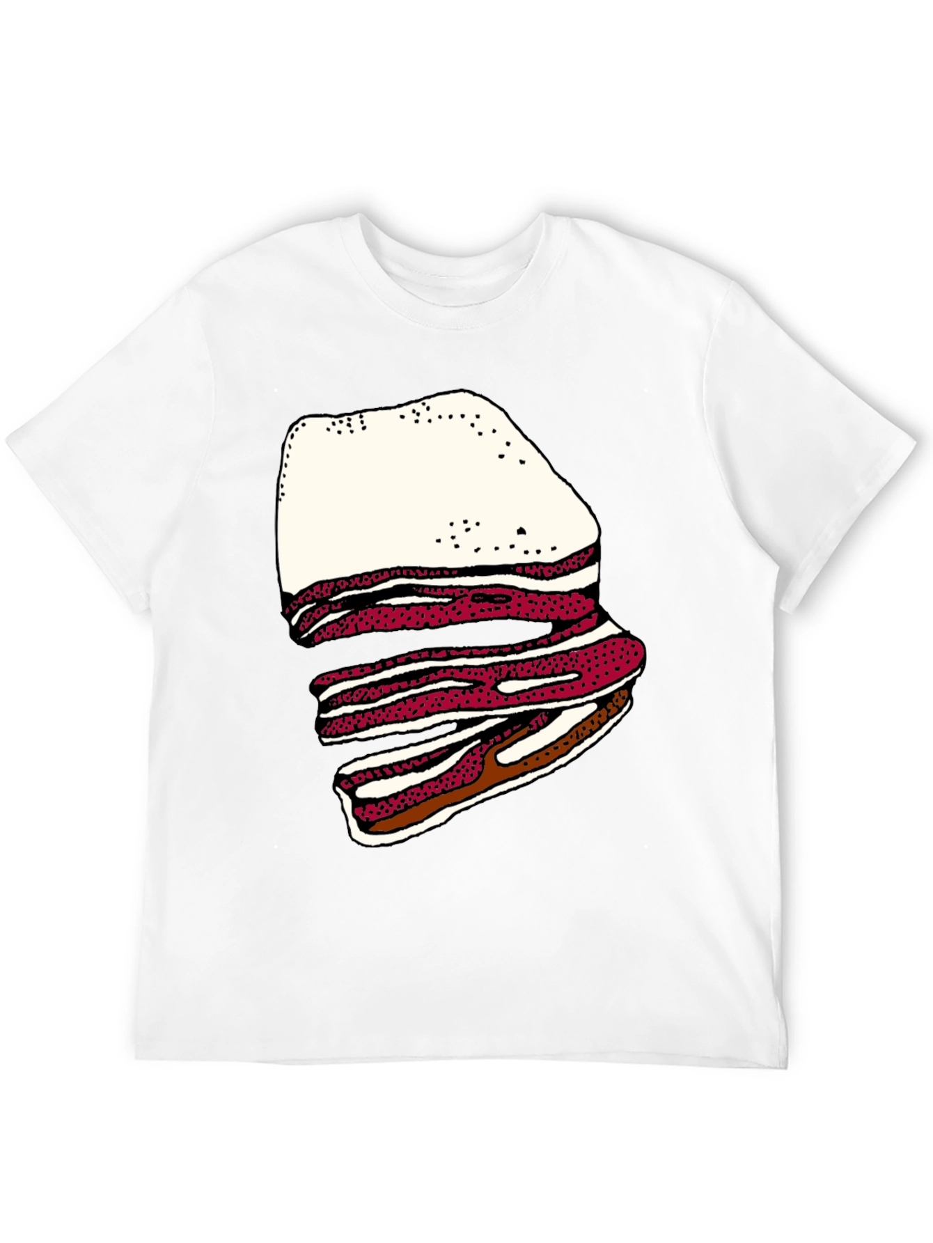 Bacon Stack Graphic T-Shirt - Casual Tee