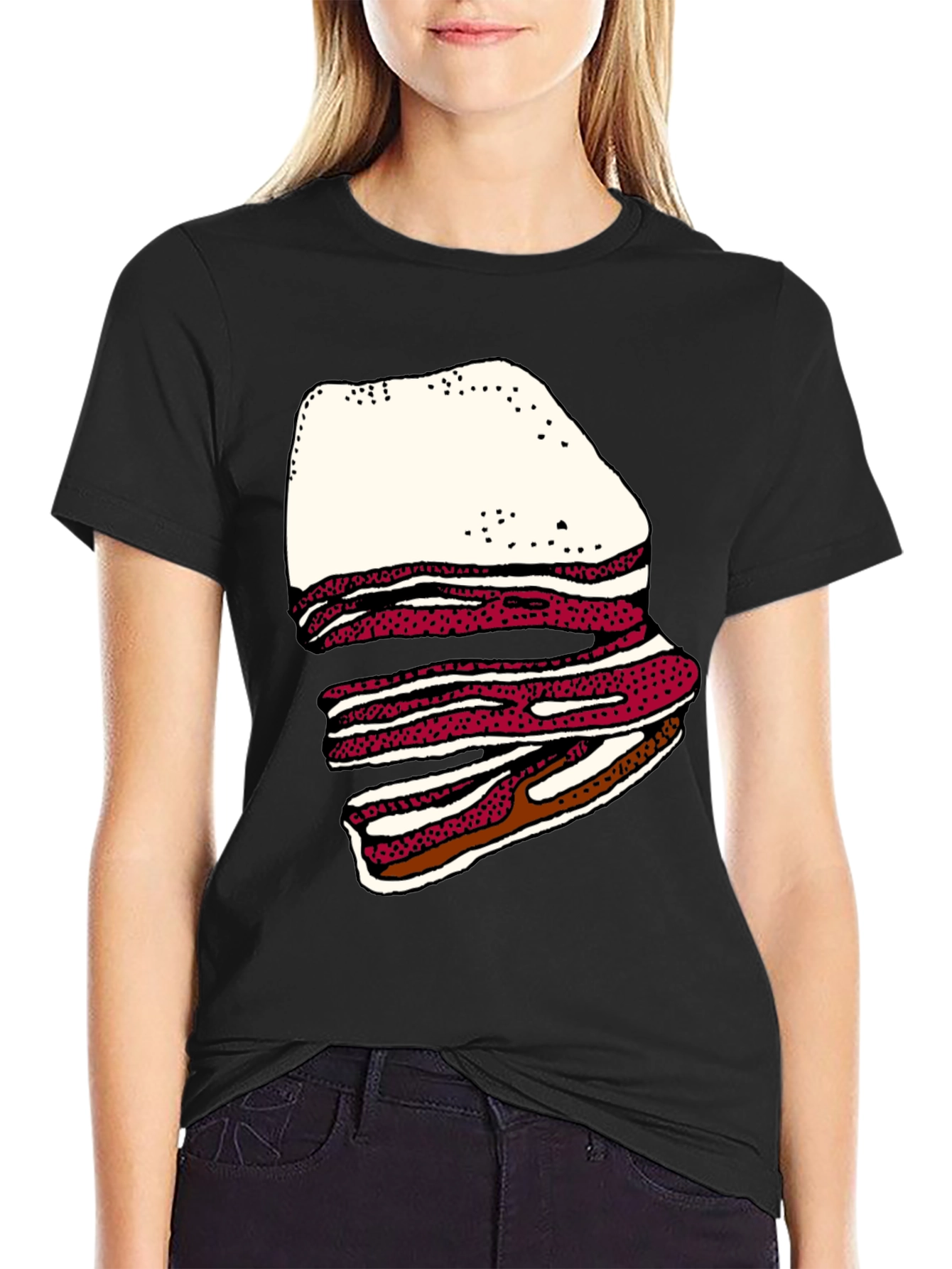 Bacon Stack Graphic T-Shirt - Casual Tee