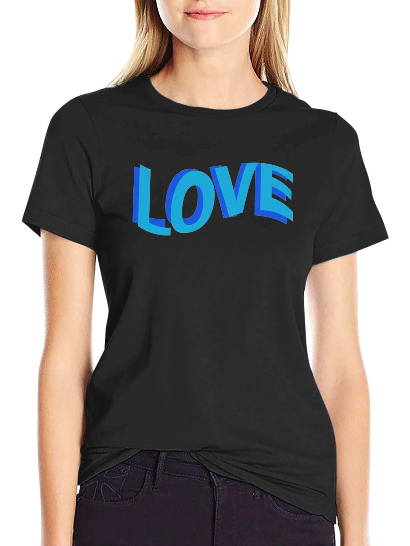 LOVE Graphic T-Shirt - Stylish Black Cotton Tee