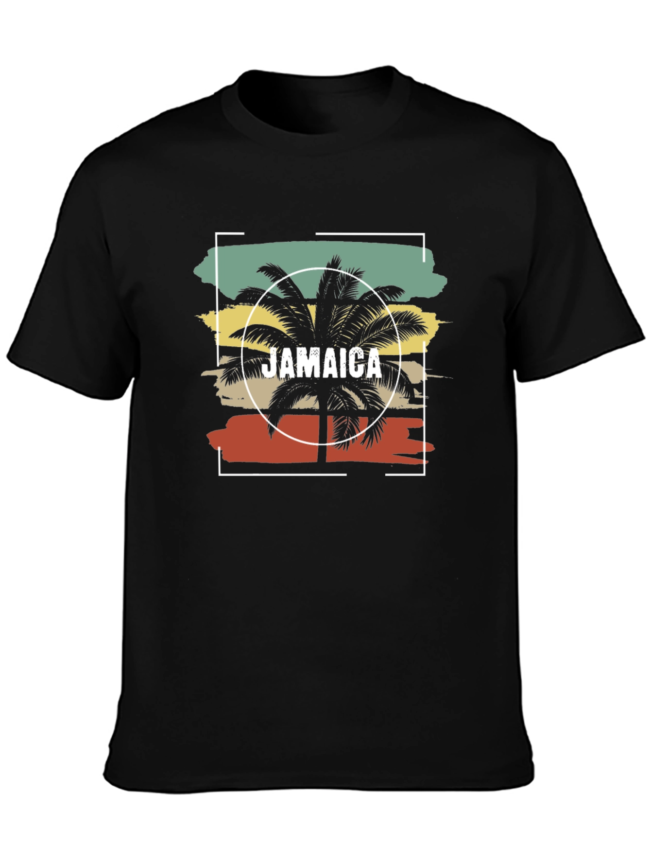 Jamaica Palm Tree T-Shirt - Retro Island Style