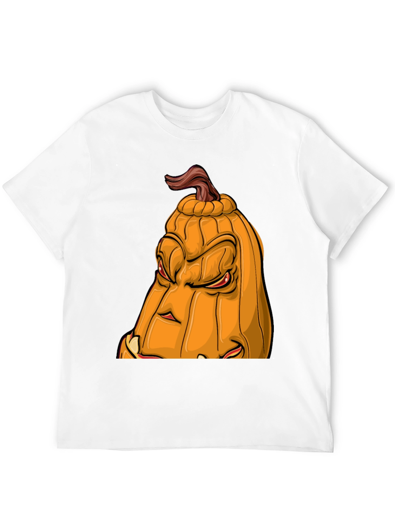 Mens Halloween Pumpkin Face Graphic Tee - Black