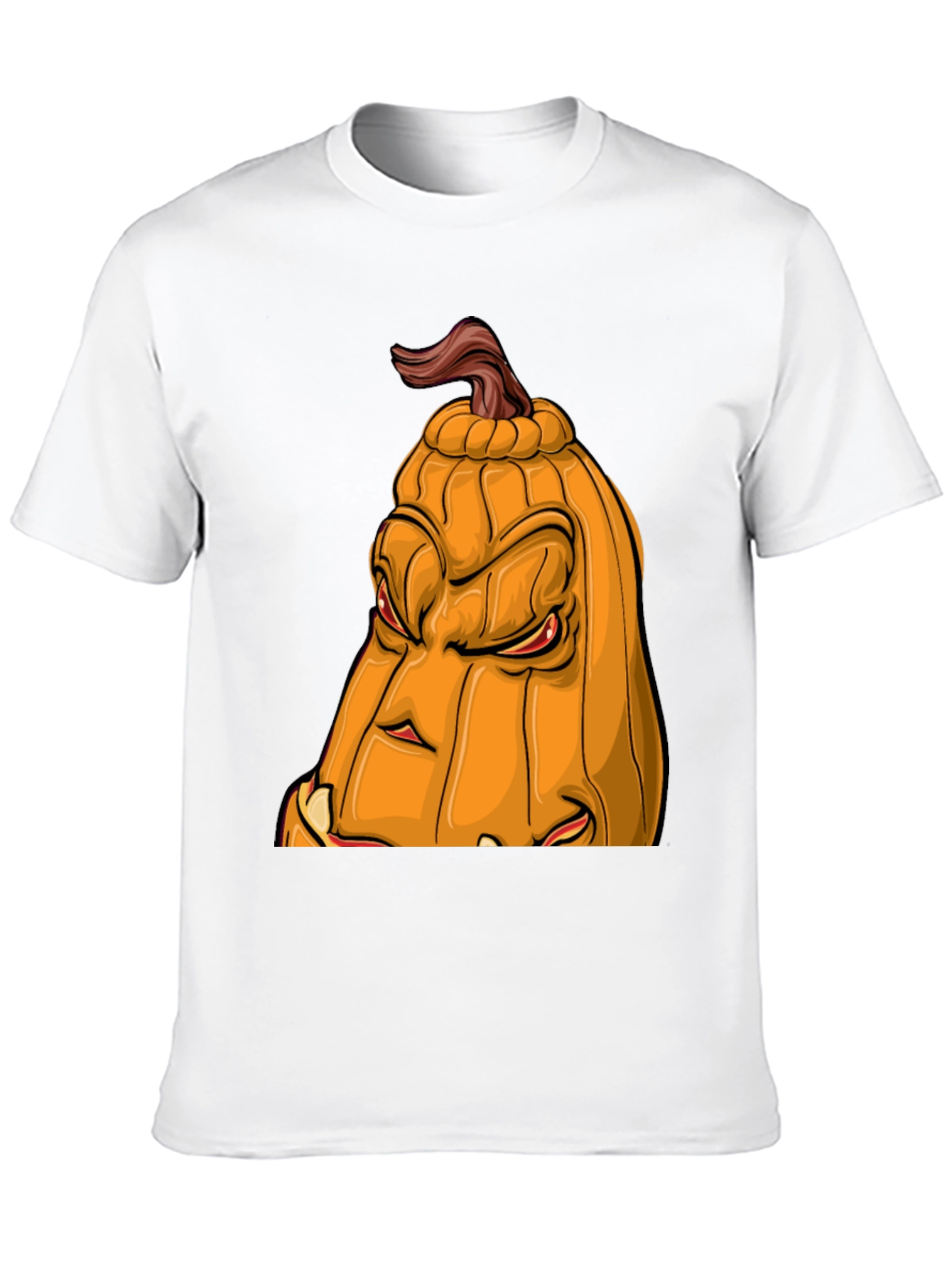 Mens Halloween Pumpkin Face Graphic Tee - Black