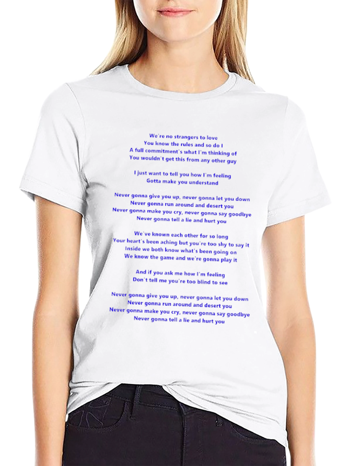 Lyric T-Shirt - Never Gonna Give You Up