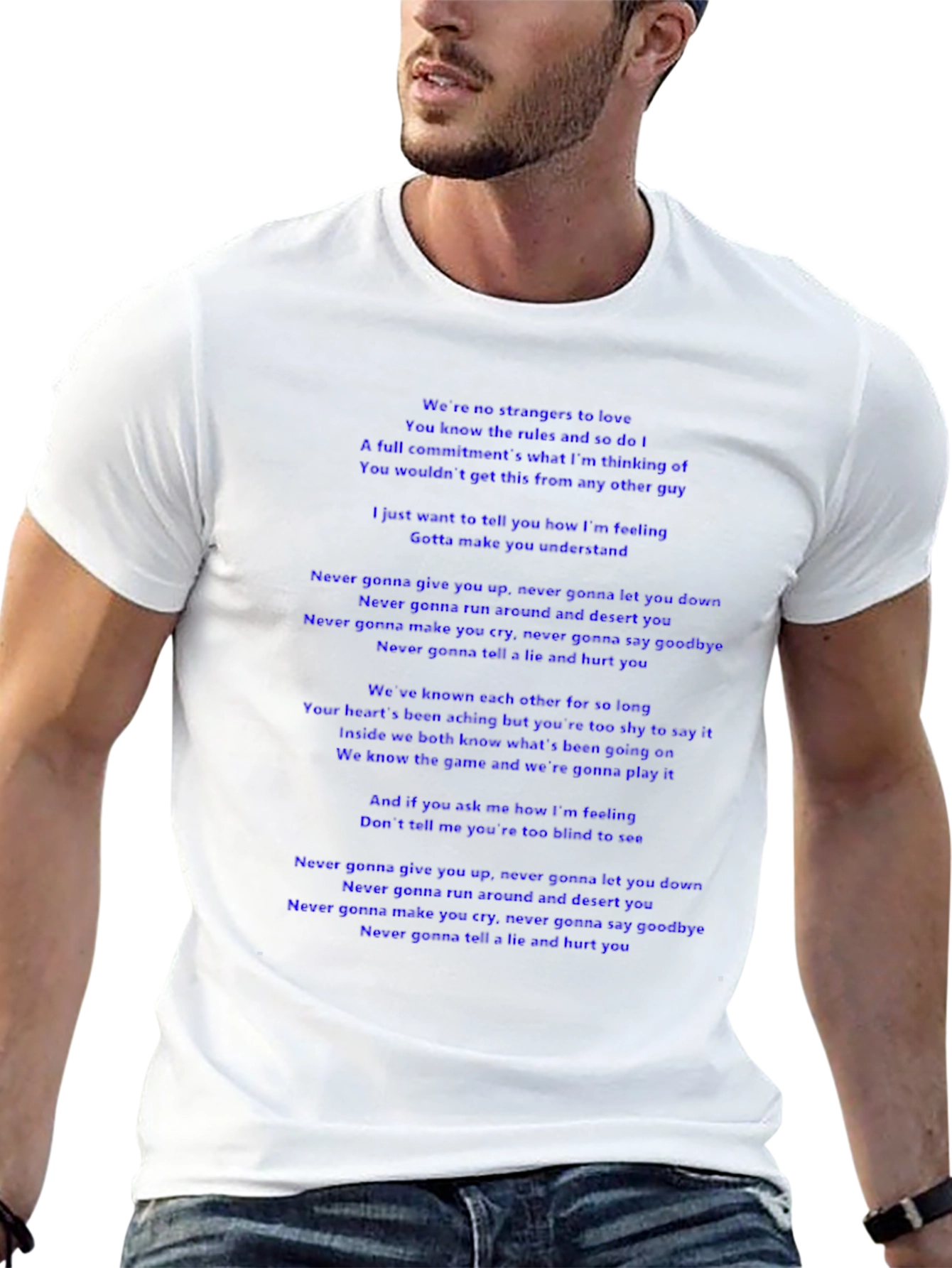 Lyric T-Shirt - Never Gonna Give You Up