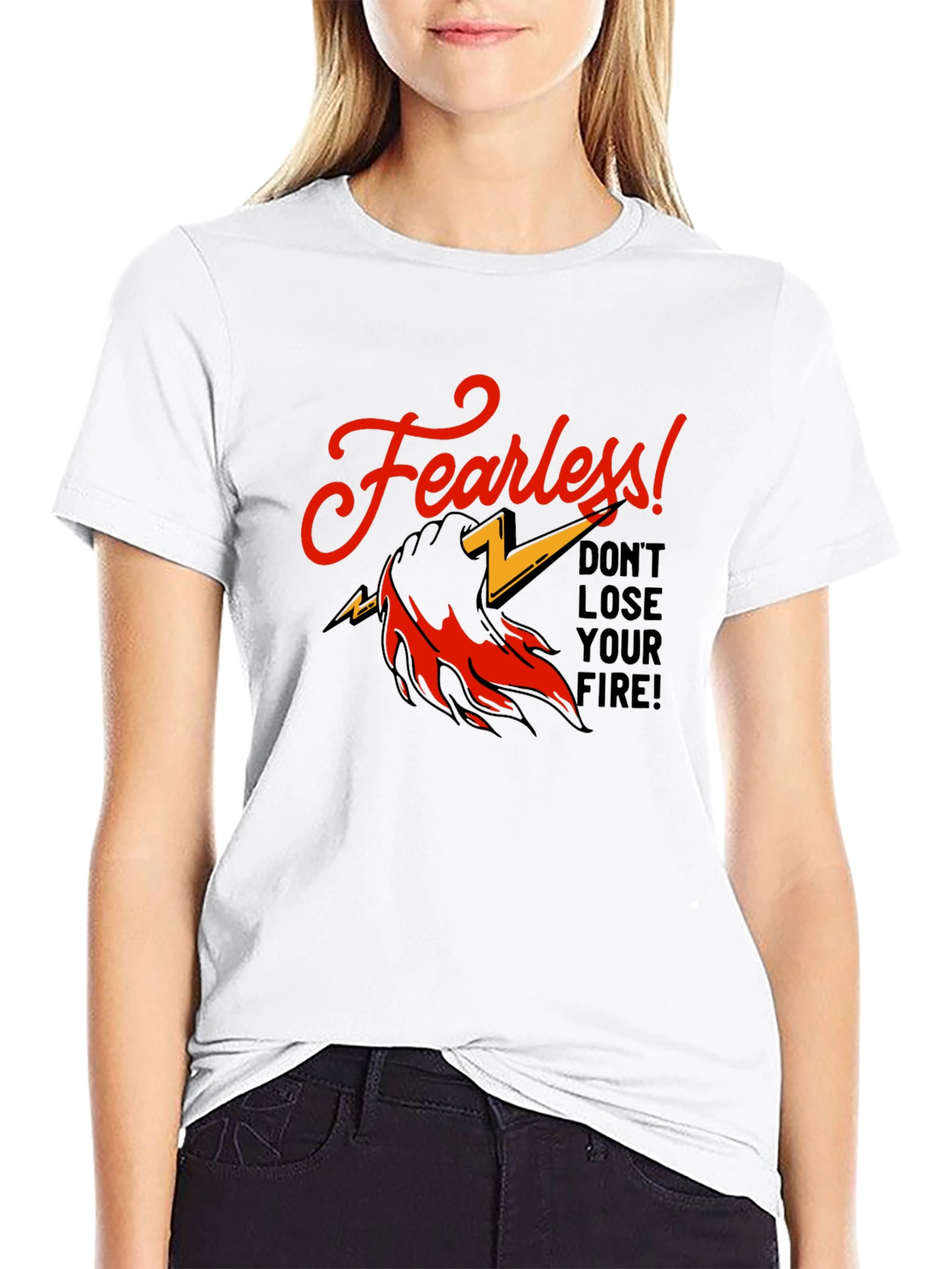 Fearless Graphic Print T-Shirt