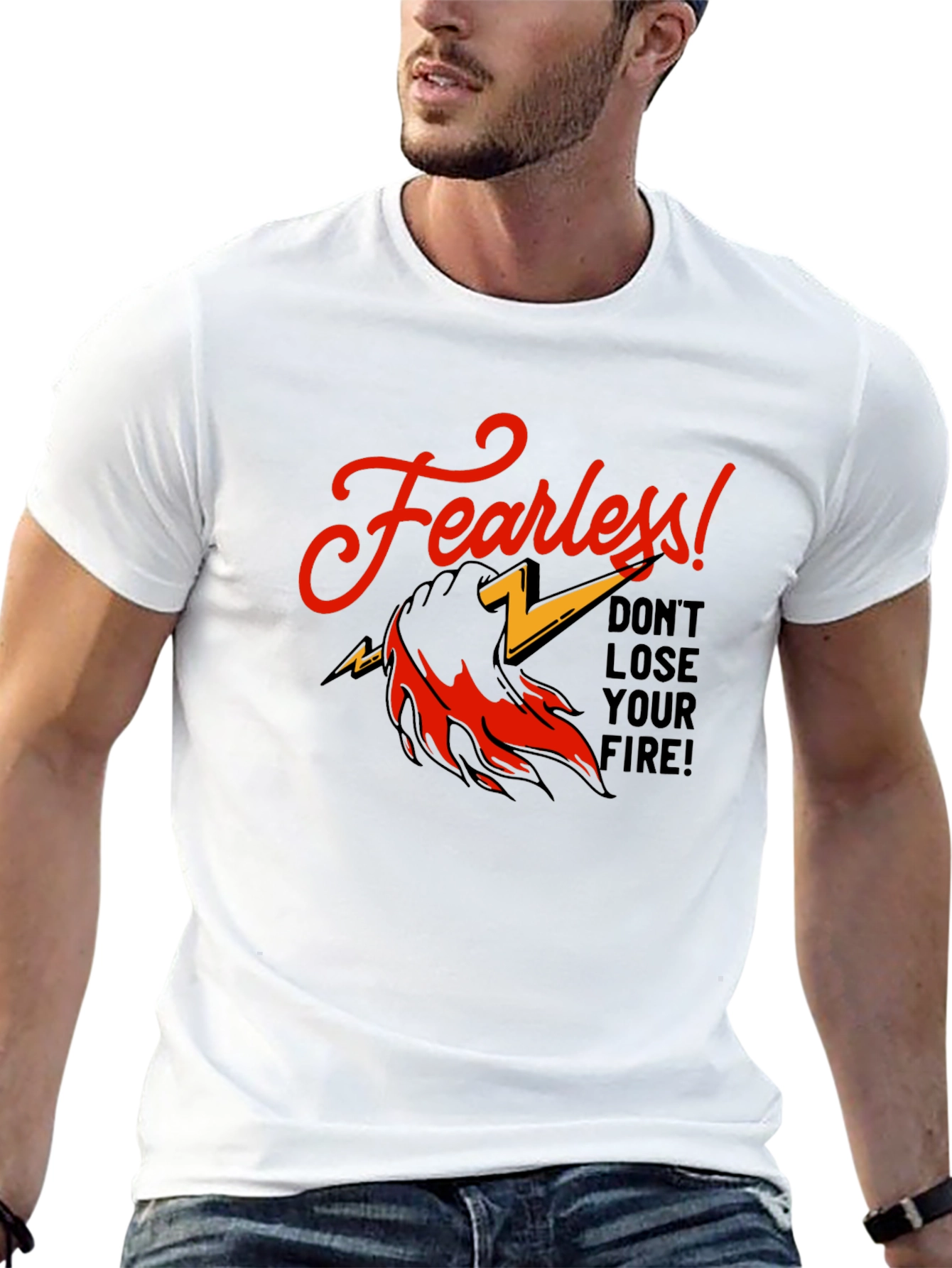 Fearless Graphic Print T-Shirt