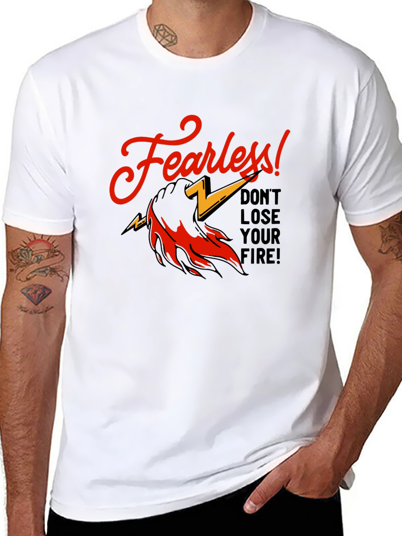 Fearless Graphic Print T-Shirt