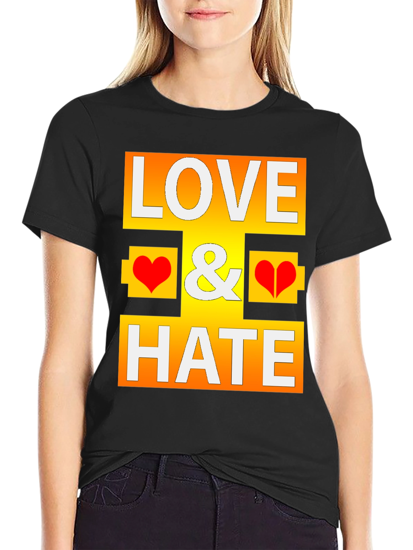 Love & Hate Graphic T-Shirt - Bold Statement Tee