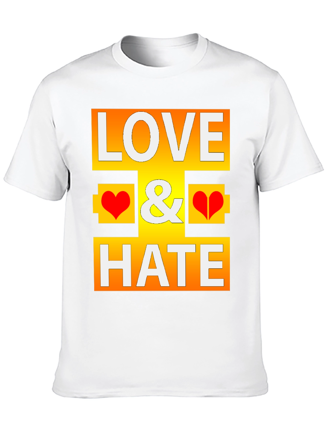 Love & Hate Graphic T-Shirt - Bold Statement Tee