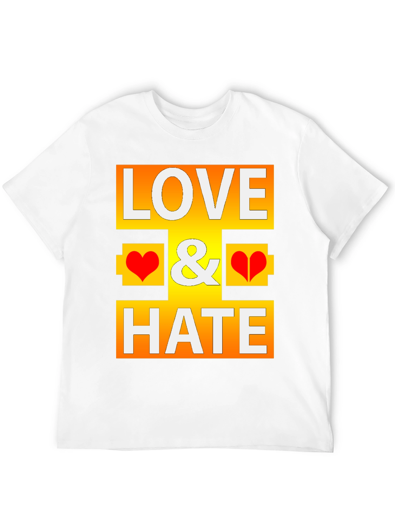 Love & Hate Graphic T-Shirt - Bold Statement Tee