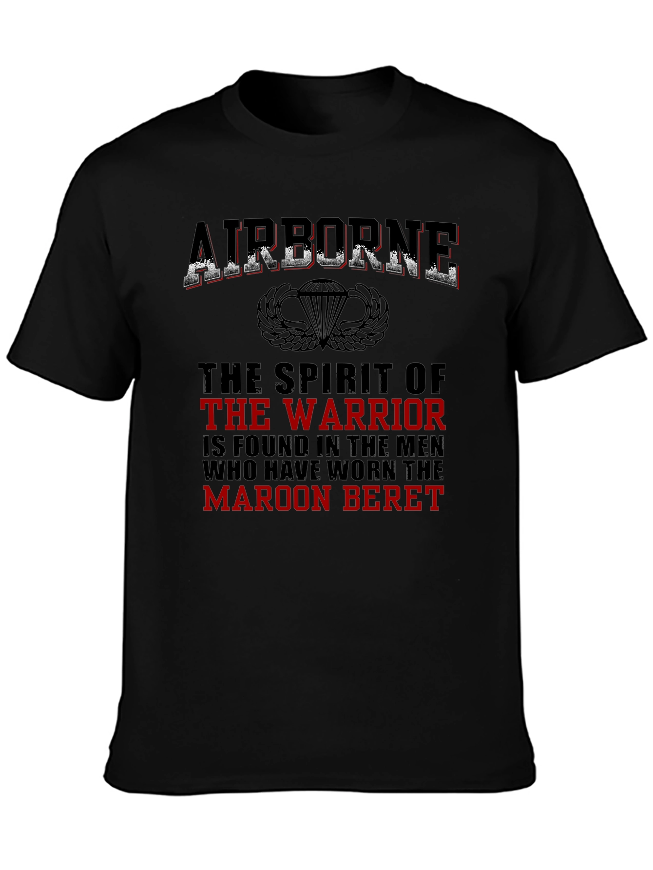 Airborne Warrior T-Shirt - Maroon Beret Pride