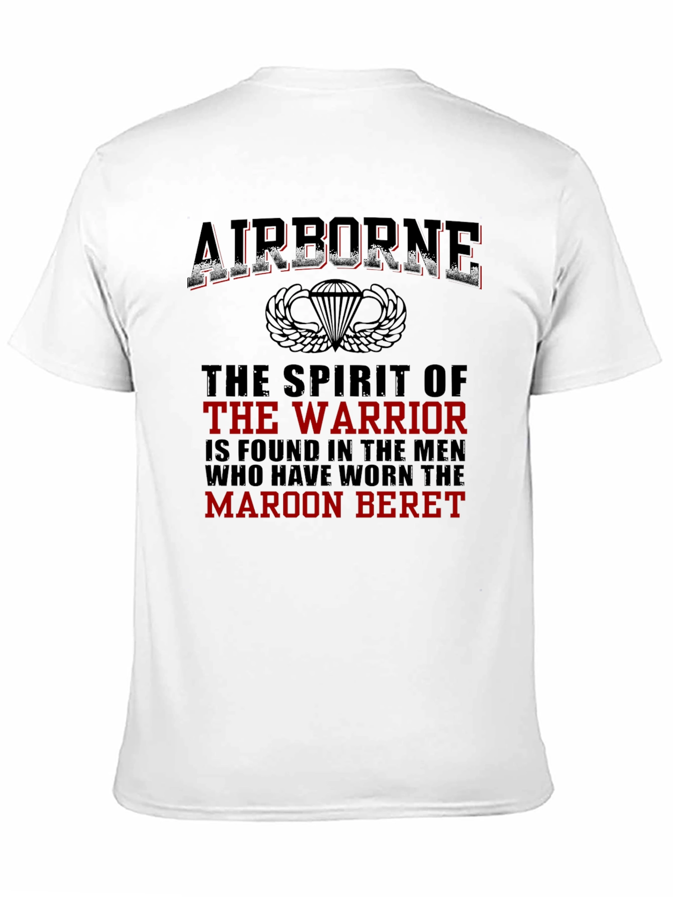 Airborne Warrior T-Shirt - Maroon Beret Pride