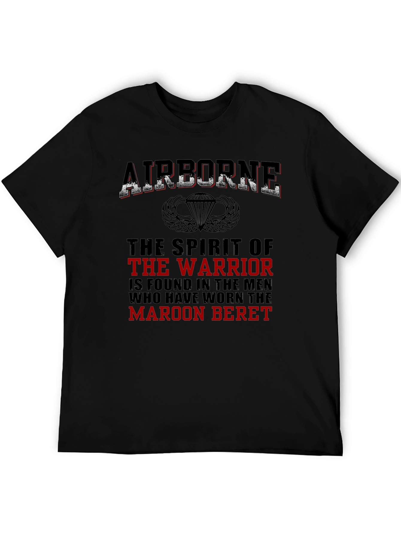 Airborne Warrior T-Shirt - Maroon Beret Pride
