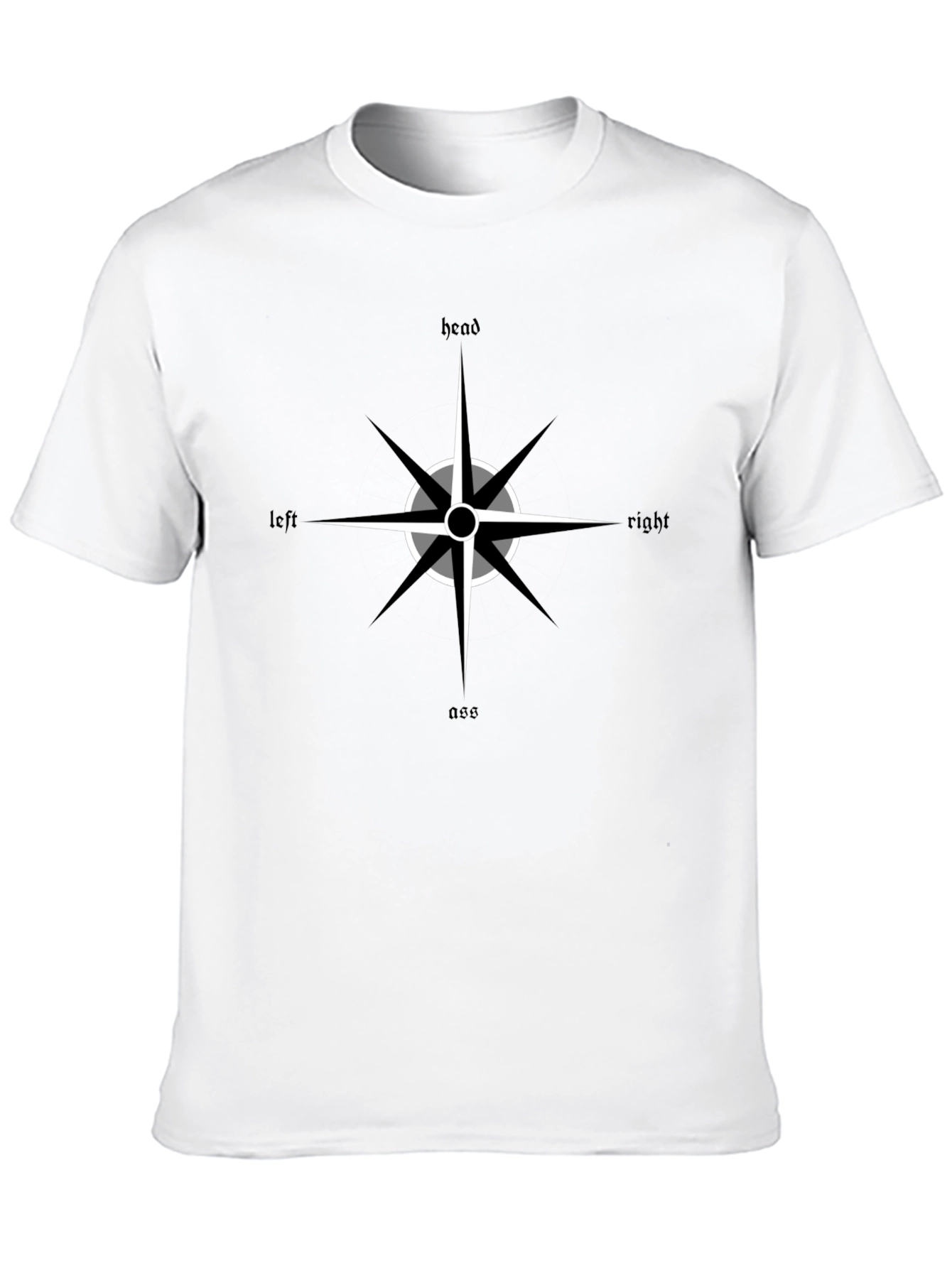 Directional Compass Black Graphic Tee