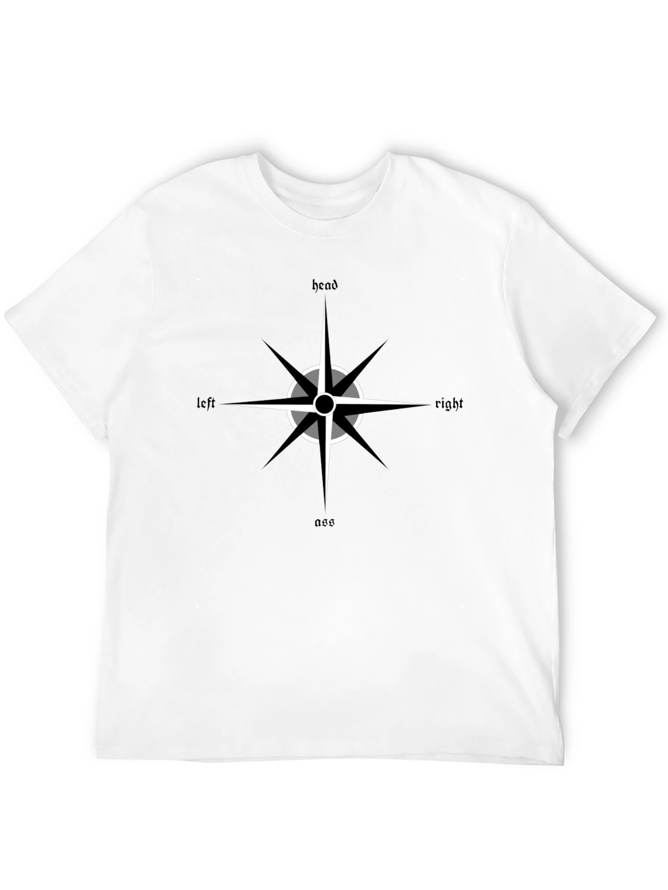 Directional Compass Black Graphic Tee