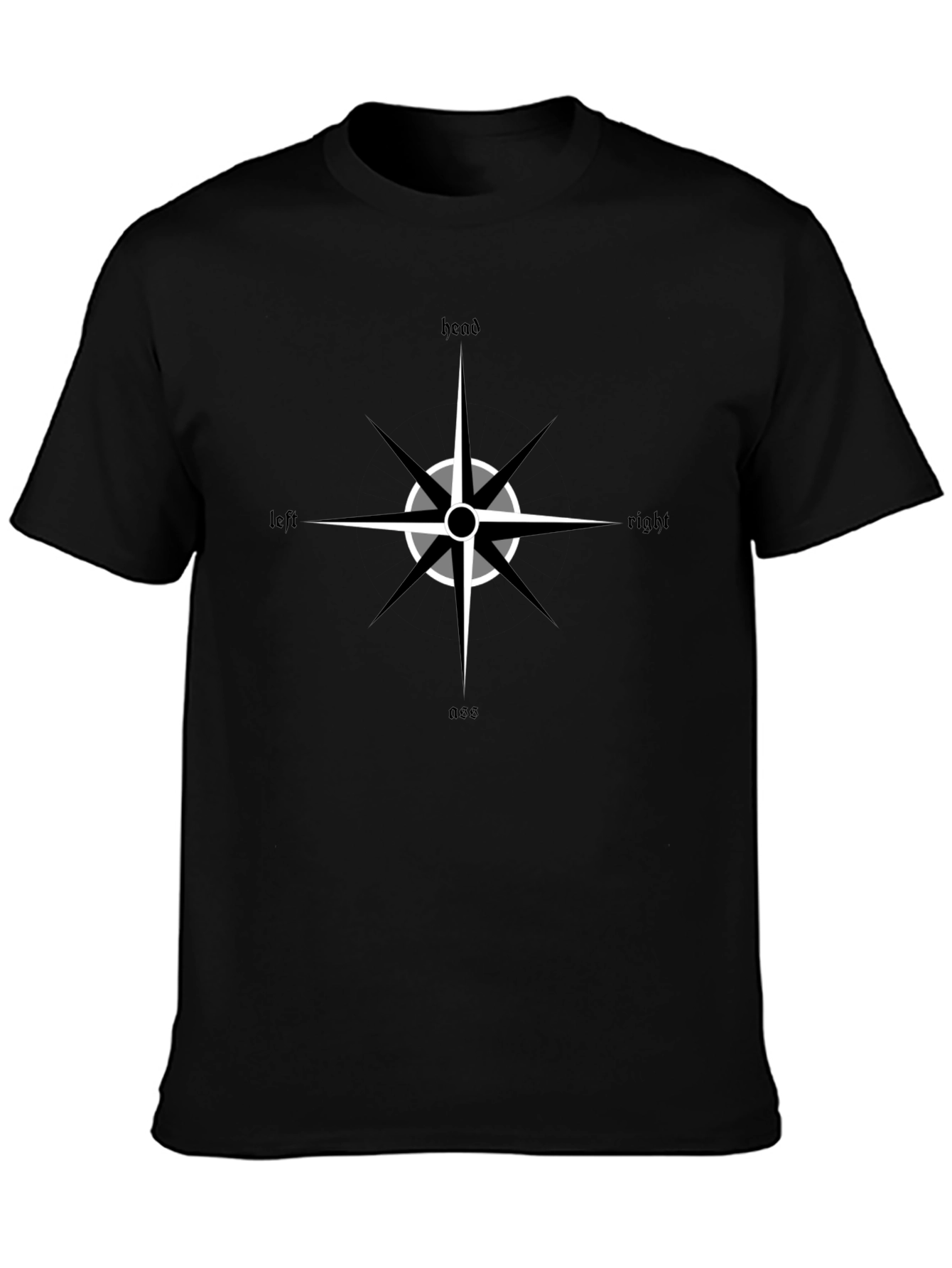 Directional Compass Black Graphic Tee