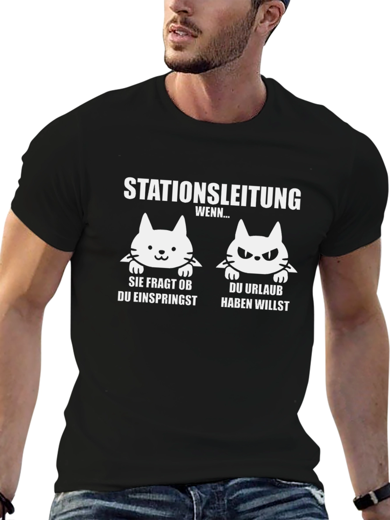 Station Management Funny Cat T-Shirt