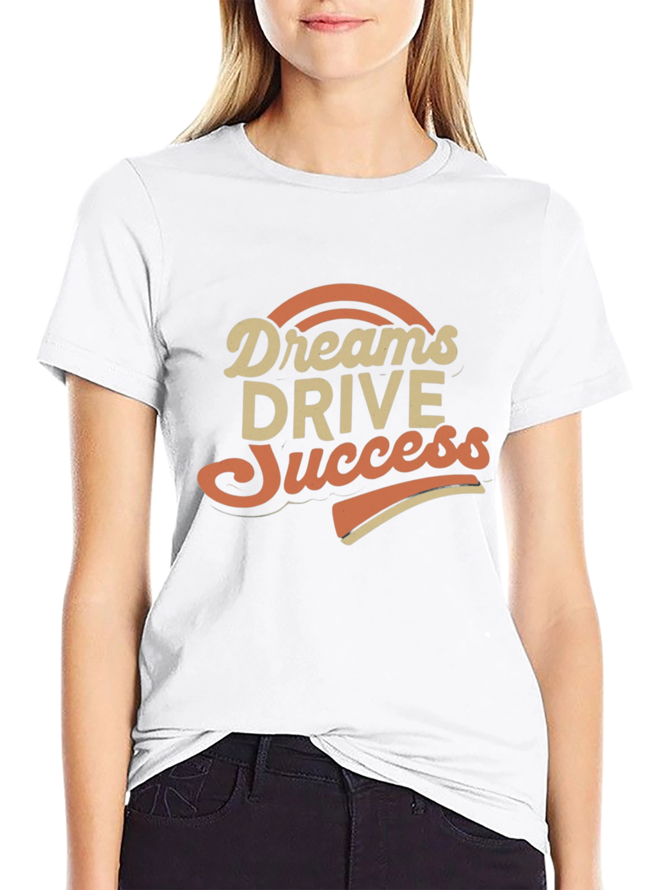 Dreams Drive Success Black Graphic Tee