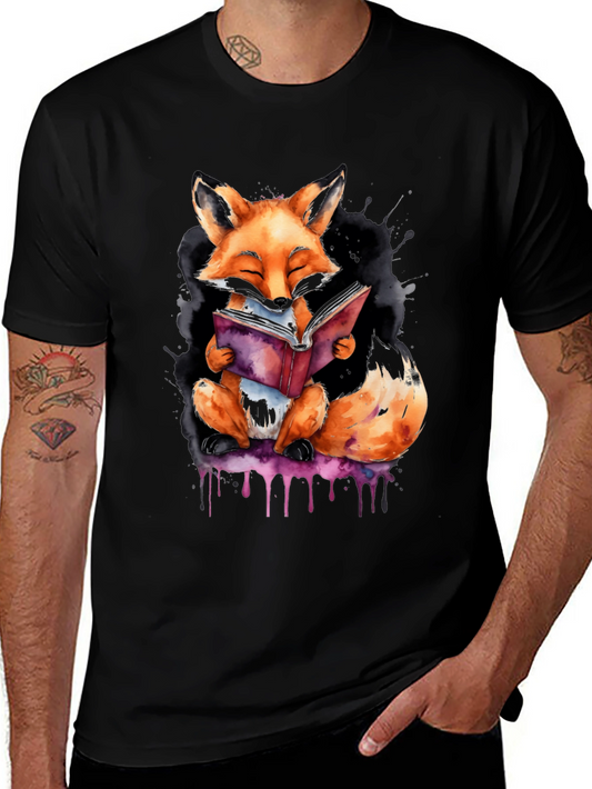 Reading Fox Graphic Tee - Stylish Unisex T-Shirt